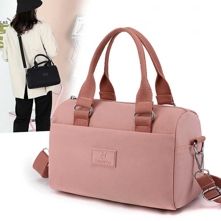 NNEDSZ 0486# Green Multifunctional Nylon Shoulder Bag - Lightweight and Spacious Handbag for Women, 27x18x14cm