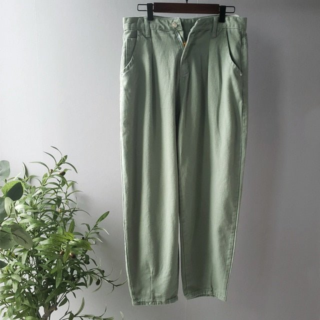 Denim Pants Women High Waist Harem Pants  Loose Jeans Plus Size Trousers Women