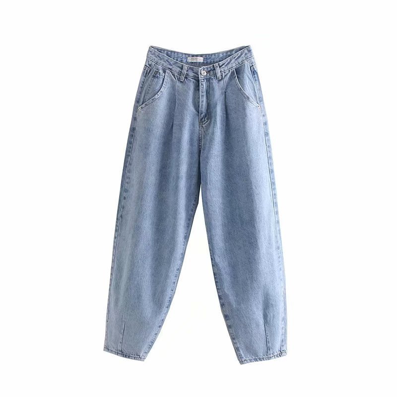Denim Pants Women High Waist Harem Pants  Loose Jeans Plus Size Trousers Women