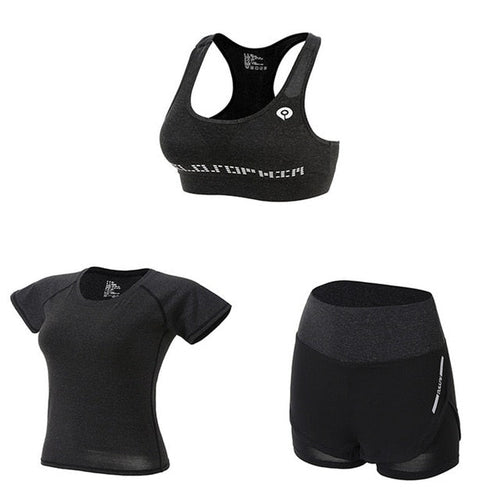 5Pcs Women's Yoga Sets Outdoor Running Yoga Quick Dry